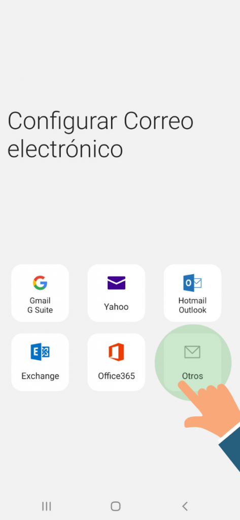 configurar correo android paso 2