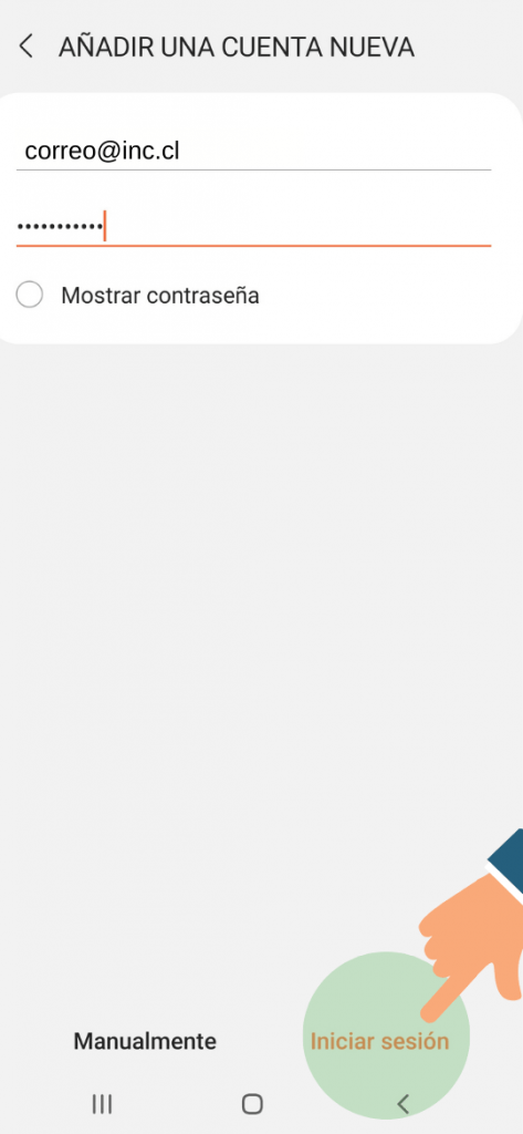 configurar correo android paso 3
