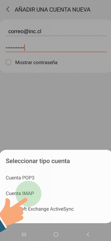 configurar correo android paso 4