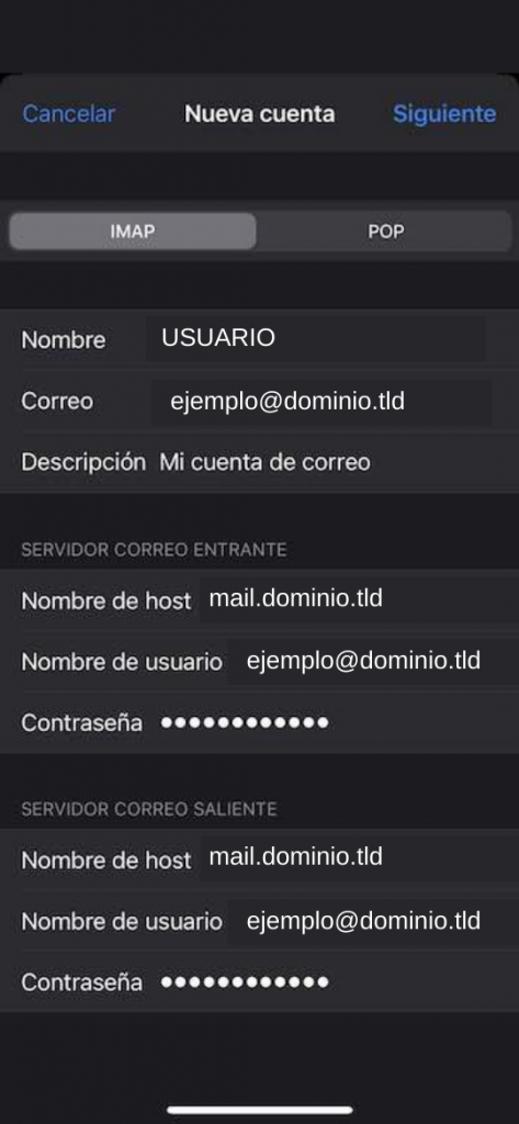 Configuracion correo iphone 5