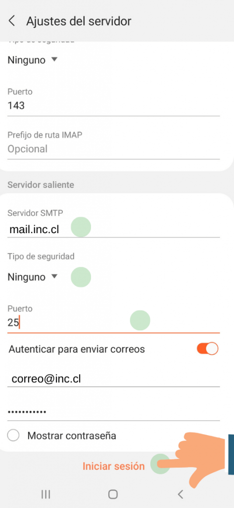 configurar correo android paso 6