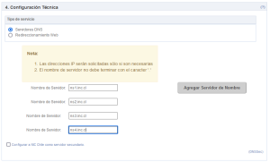 DNS de INC en NICL Chile: ns1.inc.cl, ns2.inc.cl, ns3.inc.cl, ns4.inc.cl